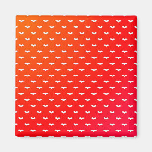 White Tiny Bats Red Magneet