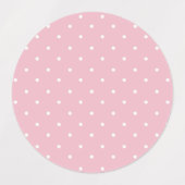 White Tiny Polka Dots Print, gebotteld patroon Labels (Design 1)