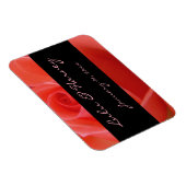 White Tipped roze Rose Personal Wedding Magneet (Rechterzijde)