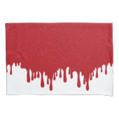White & Tomato Red Drip Pillowcase – Customizable Kussensloop (Voorkant)