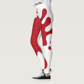 White & Tomato Red Splash Leggings – Customizable (Links)