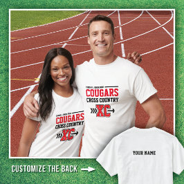 White Tomball Jr. High Cougars Cross Country T-shirt