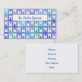 White Tooth Box Pattern Dentist Visitekaartje (Voorkant / Achterkant)