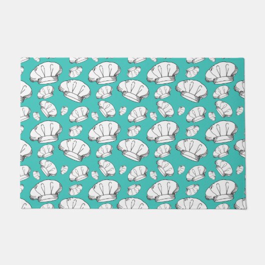 White Toque Blanche Chefs Petten Chefs Home Deurmat (Voorkant)