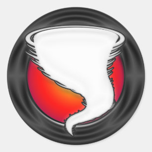 White Tornado Ronde Sticker