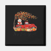 White Toy Poodle It’s Fall Y’all Pumpkin Fall  Magneet (Voorkant)