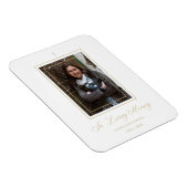 White Traditional & Elegant Golden Photo Funeral Magneet (Rechterzijde)