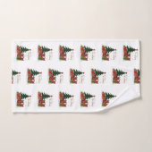 White Traditional Merry-kerstboom Bad Handdoek (Handdoek)