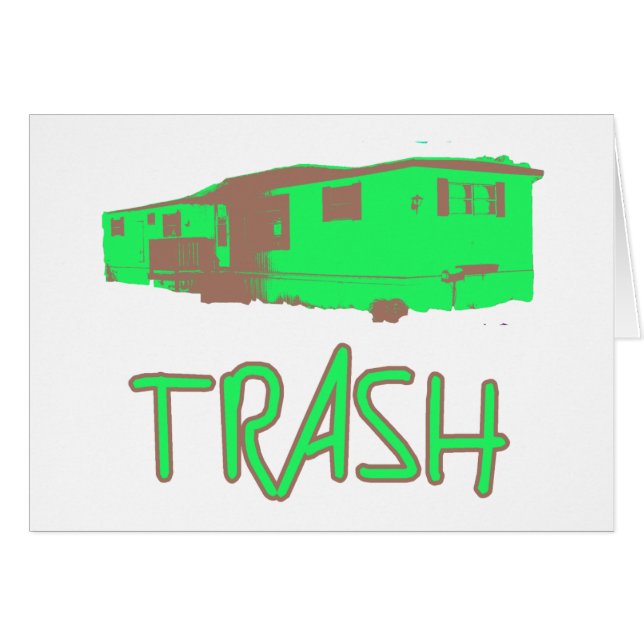 White Trailer Park Trash Poor Dumb Rednek (Voorkant Horizontaal)
