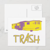White Trailer Park Trash Poor Dumb Rednek Briefkaart (Voorkant / Achterkant)