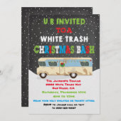White Trailer Trash-kerstparty Bash Kaart (Voorkant / Achterkant)