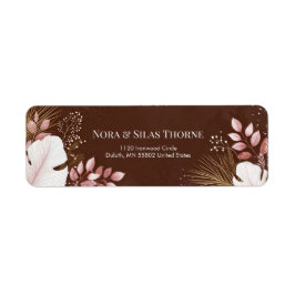 White Translucent Monstera Moody Botanical Border Etiket