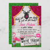 White Trash Bachelorette Bash Kaart (Voorkant / Achterkant)