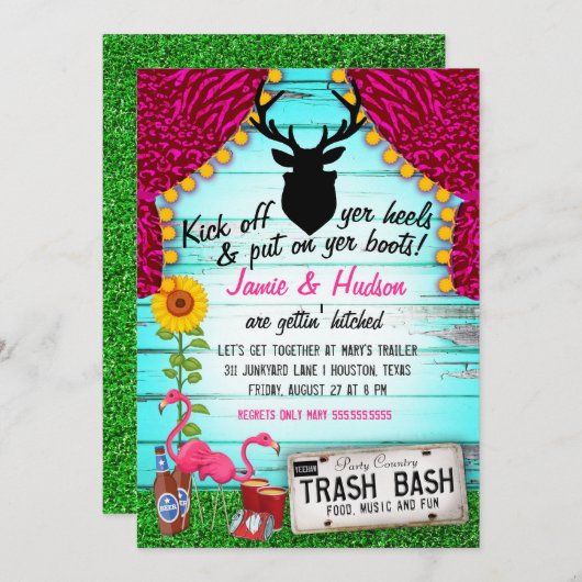 White Trash Bash Kaart (Voorkant / Achterkant)