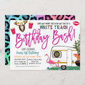 White Trash Bash Uitnodiging (Voorkant / Achterkant)