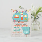 White Trash Birthday basparty uitnodiging (Staand voorkant)