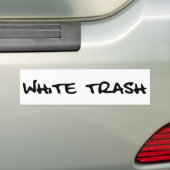 White Trash Bumpersticker (Op auto)