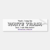 White Trash Bumpersticker (Voorkant)