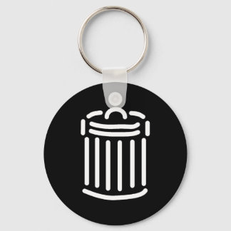 White Trash Can Symbool Sleutelhanger