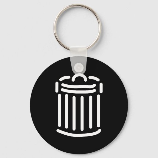 White Trash Can Symbool Sleutelhanger (Voorkant)