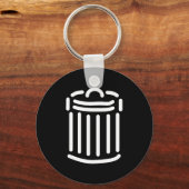 White Trash Can Symbool Sleutelhanger (Voorkant)