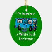 White Trash Kerstmis Keramisch Ornament (Rechts)