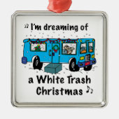 White Trash Kerstmis Metalen Ornament (Voorkant)