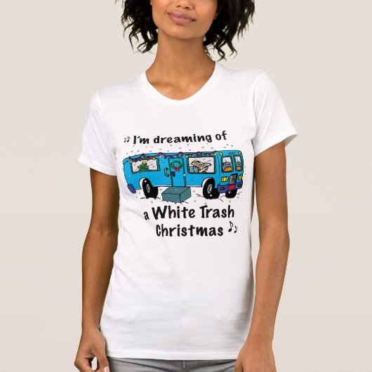 White Trash Kerstmis T-shirt (Voorkant)