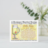 White Trash Lemon Drop Joke Martini Recept Postcar Briefkaart (Staand voorkant)