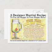 White Trash Lemon Drop Joke Martini Recept Postcar Briefkaart (Voorkant / Achterkant)