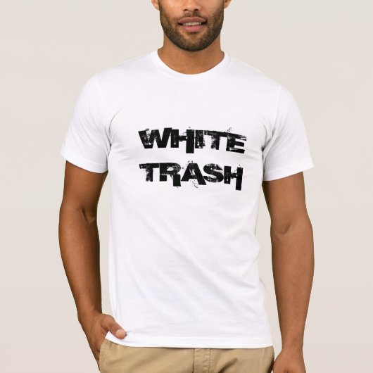 WHITE TRASH T-SHIRT (Voorkant)