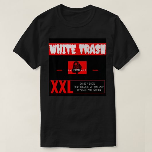 WHITE TRASH T-SHIRT (Design voorkant)