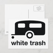 White Trash trailer icon - trailer park Briefkaart (Voorkant / Achterkant)