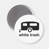 White Trash trailer icon - trailer park Magneet (Voorkant / Achterkant)