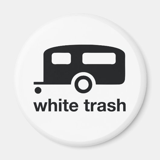 White Trash trailer icon - trailer park Magneet (Voorkant)