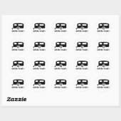 White Trash trailer icon - trailer park Ronde Sticker (Vel)