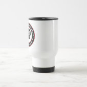 White Travel Mug, Black en Red RAM-Logo Reisbeker (Center)