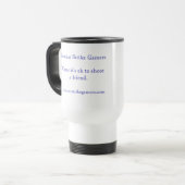 White Travel Mug Reisbeker (Voorkant links)
