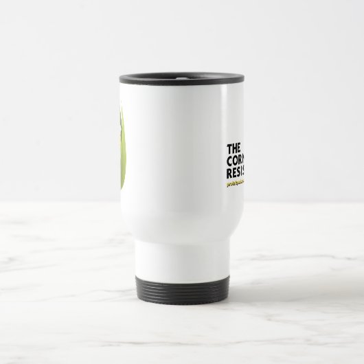 White Travel Mug - The Cornfield Resistance Reisbeker (Center)