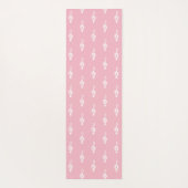 White Treble Clef Music Pink Yogamat (Achterkant)