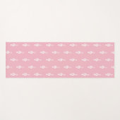 White Treble Clef Music Pink Yogamat (Voorkant (horizontaal))