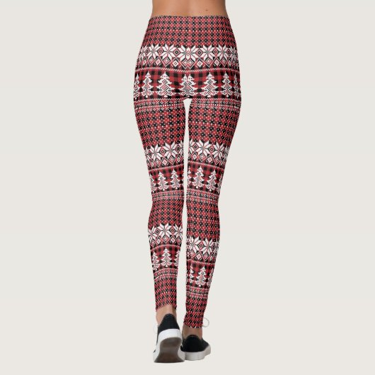 White Tree and Snowflake Leggings (Achterkant)