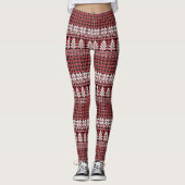 White Tree and Snowflake Leggings (Voorkant)