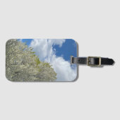 White Tree Blue Sky Clouds Photo Bagagelabel (Voorkant (horizontaal))