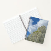 White Tree Blue Sky Clouds Photo Notitieboek (Binnen)