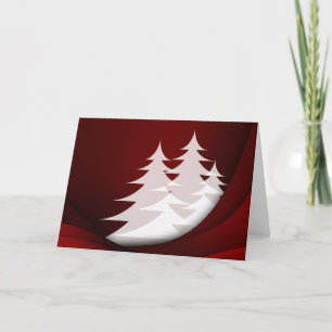 White Tree Christmas Wenskaart Feestdagen Kaart