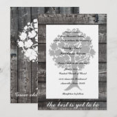 White Tree Grey Wood Poetry Weddenschap Kaart (Voorkant / Achterkant)