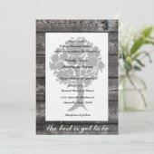 White Tree Grey Wood Poetry Weddenschap Kaart (Staand voorkant)