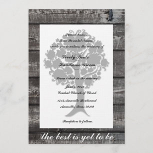 White Tree Grey Wood Poetry Weddenschap Kaart