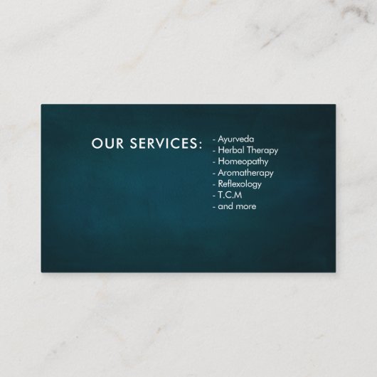 White Tree of Life - Evolution DNA Visitekaartje (Achterkant)